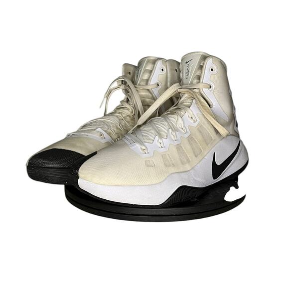 Mens Nike Hyperdunk TB High Basketball Sneakers Size 9 White Black - Picture 1 of 6